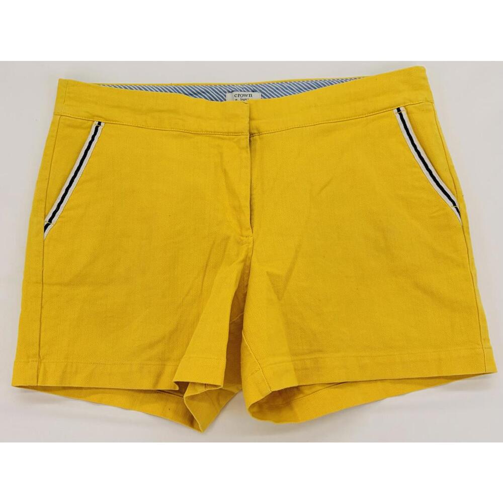 Crown & Ivy Yellow Casual Shorts Size 6 Cotton Blend Retro Fit